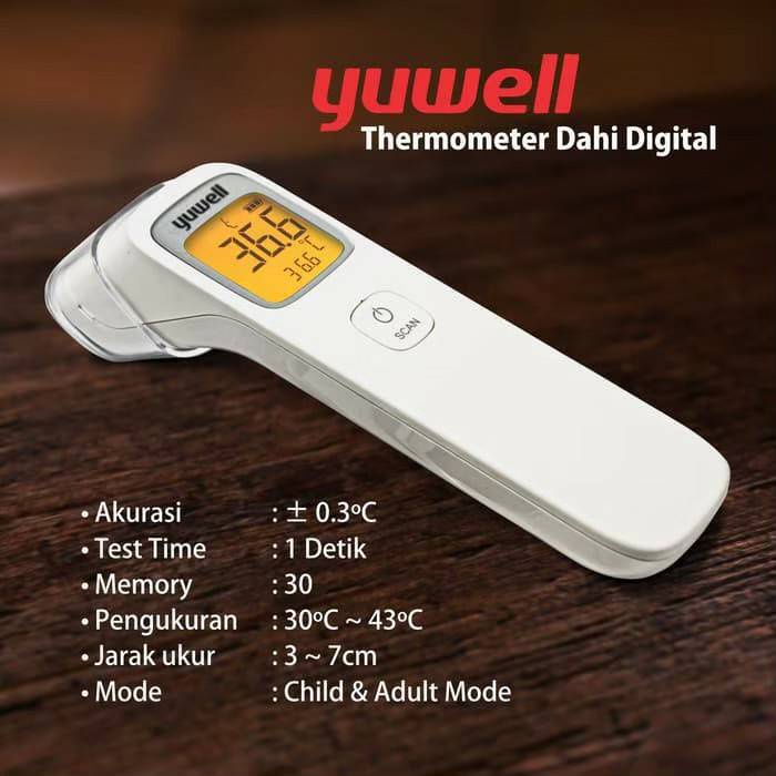 Termometer Digital Yuwell YHW1 Thermometer Infrared Yuwell Head Baby