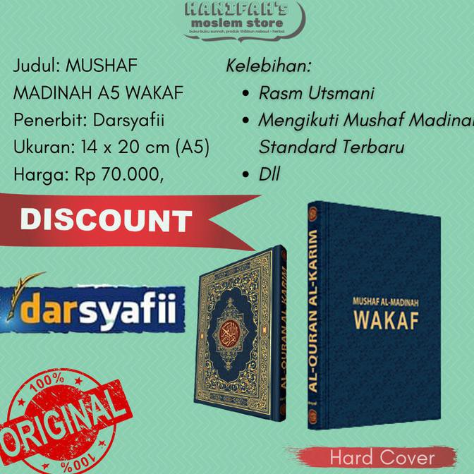 READY-STORE ALQURAN MUSHAF MADINAH A5 WAKAF AL QURAN MADINAH WAKAF RASM UTSMANI