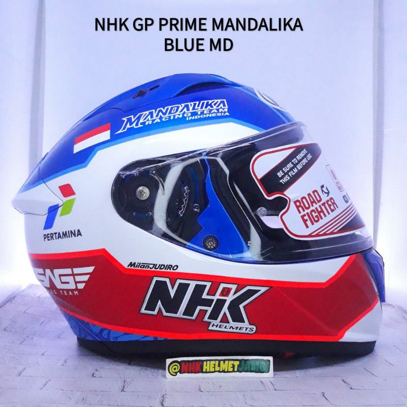 Helm Nhk Gp Prime 2Visor Mandalika Blue MD