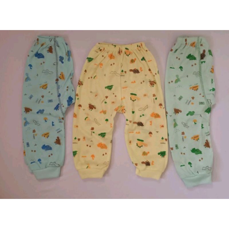 6 pis celana panjang bayi  pampers kain dobel prin ukuran S.M.LXl