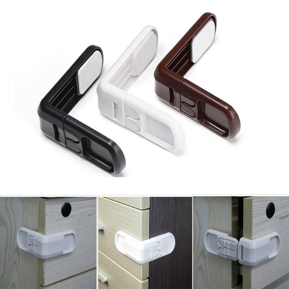 Suyo1/4pcs Baby Safety Lock Lemari Multi Fungsi Anti-Buka Sudut Kanan Snap Ganda