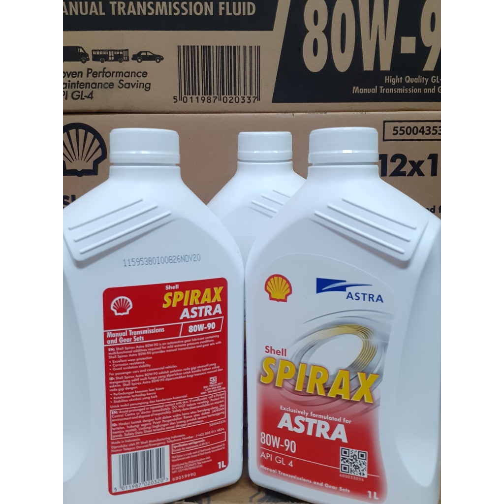 Jual Oli Transmisi Manual Dan Gardan Diferential Mobil Merk Shell Spirax Astra W Api Gl