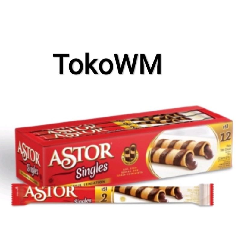 

Astor singel wafer roll coklat 1 box isi 12 pcs