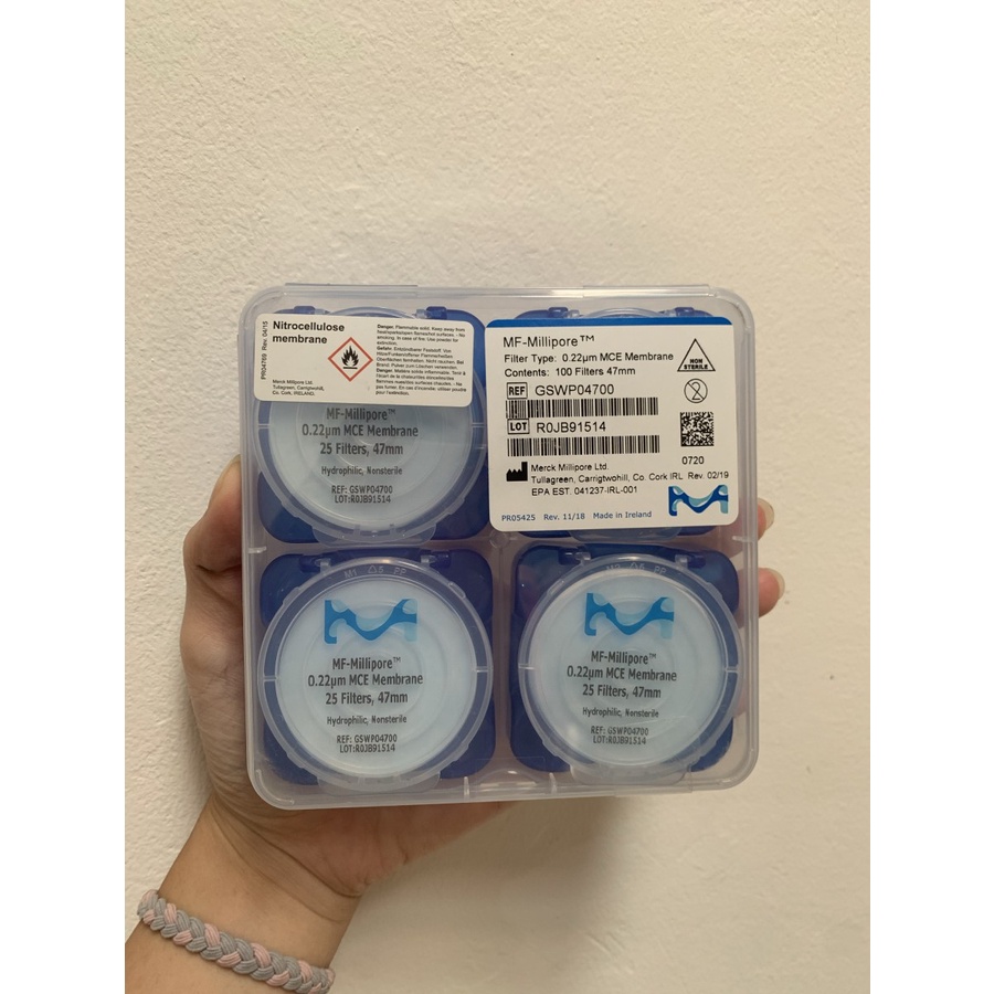 MCE Membrane Cellulose Filter 0.22um 47mm GSWP04700 MF - MILLIPORE