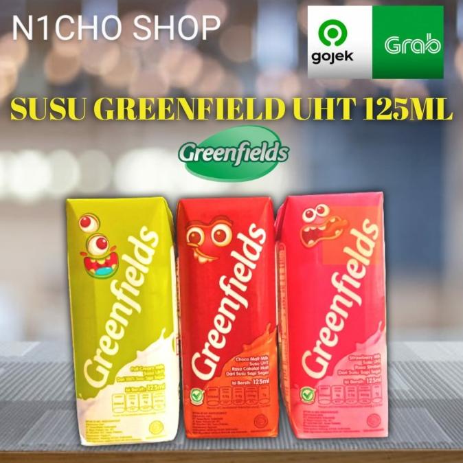 

(BISA COD) Susu UHT Green Fields 125ml(40pcs) Full Cream, Choco dan Strawberry TERBAIK Kode 897