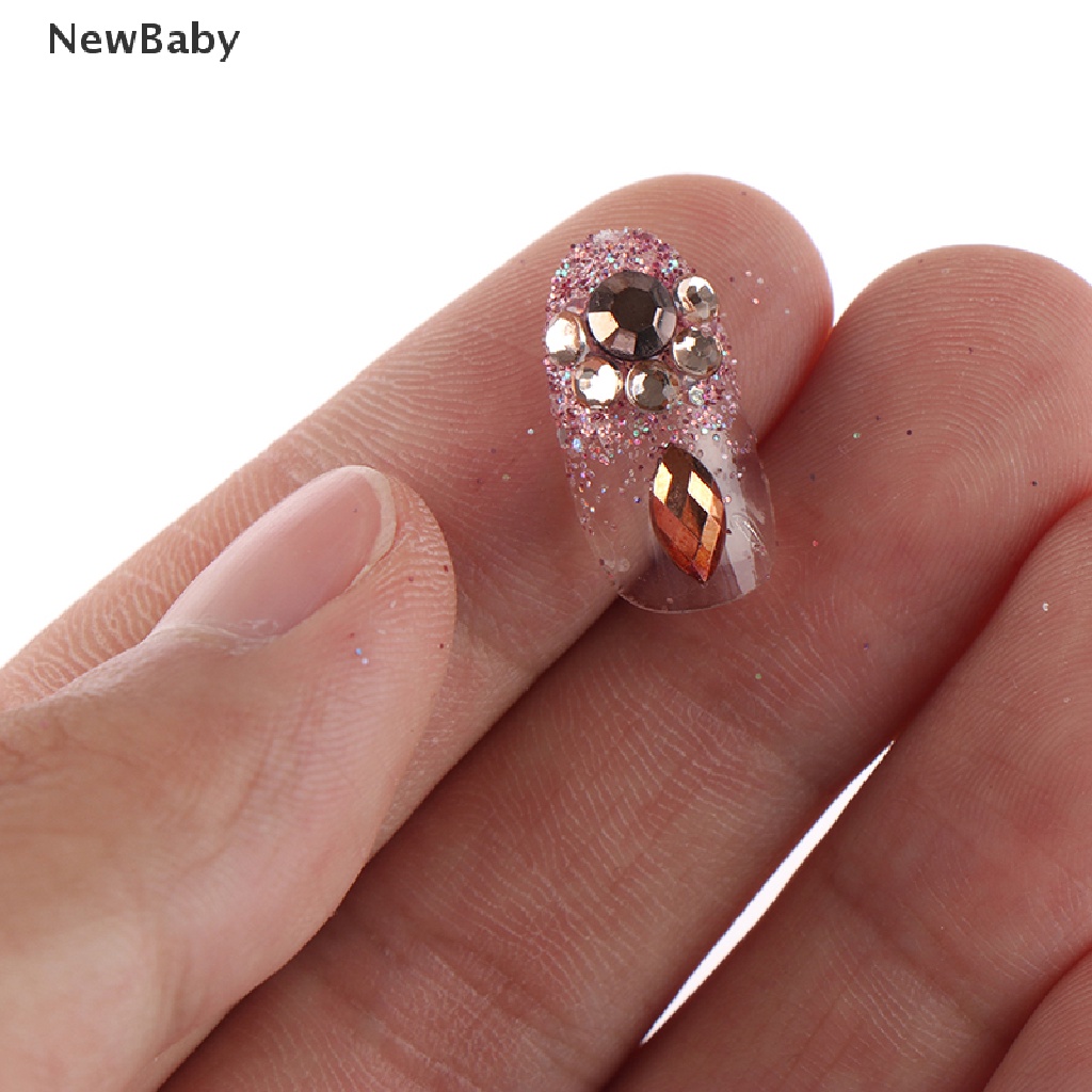Newbaby 24Pcs / Set Kuku Palsu Akrilik UV gel Untuk Nail art / Manicure