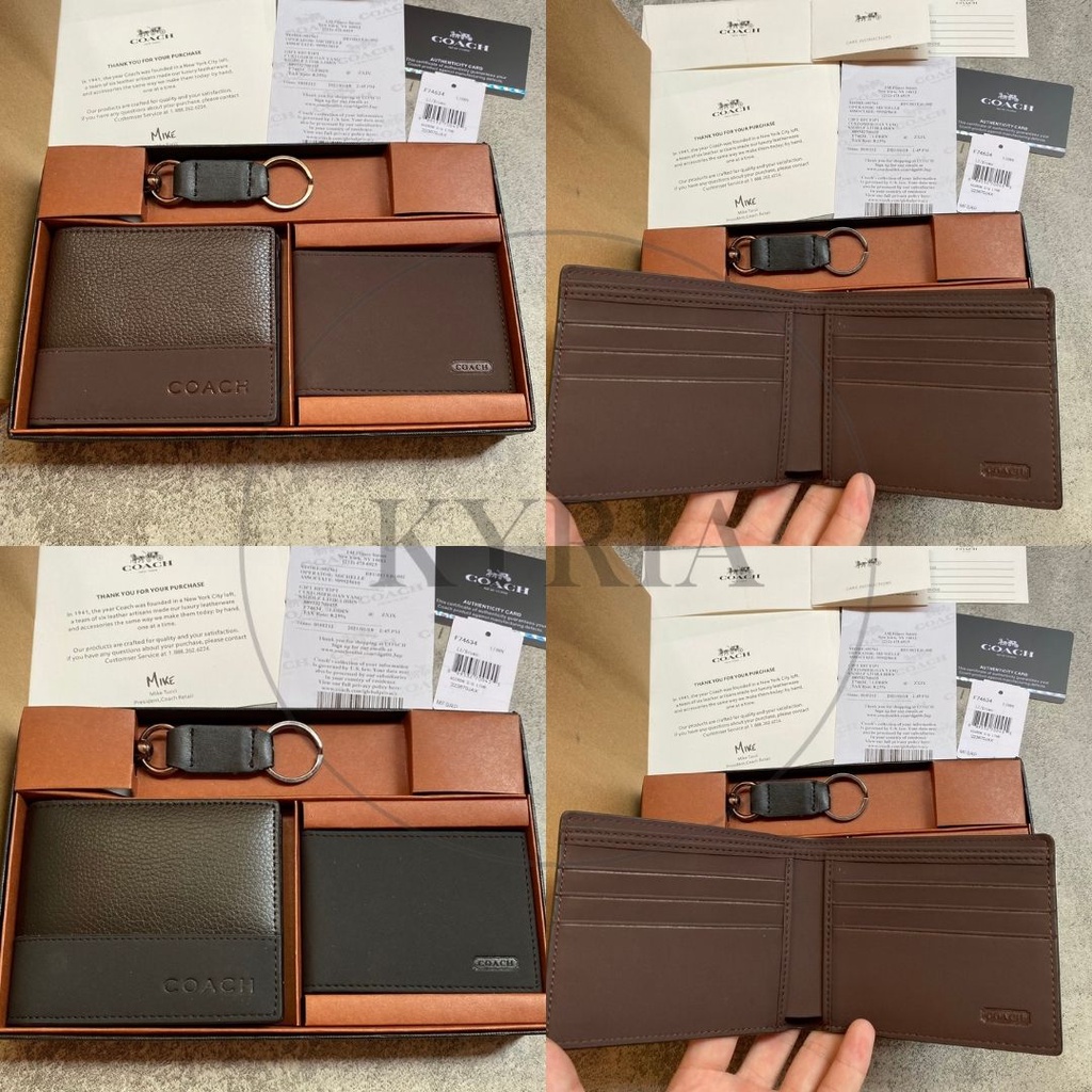 DOMPET WALLET MEN PRIA CH 74634 CAMDEN LEATHER COMPACT