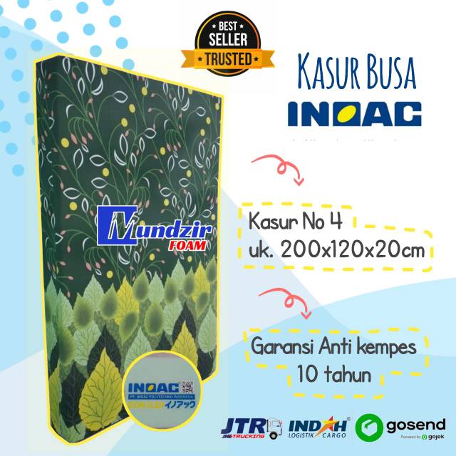 Kasur Busa Inoac Single 200x120x20 Tebal 20 cm EON LG D23 Density 23 Garansi 10 Tahun