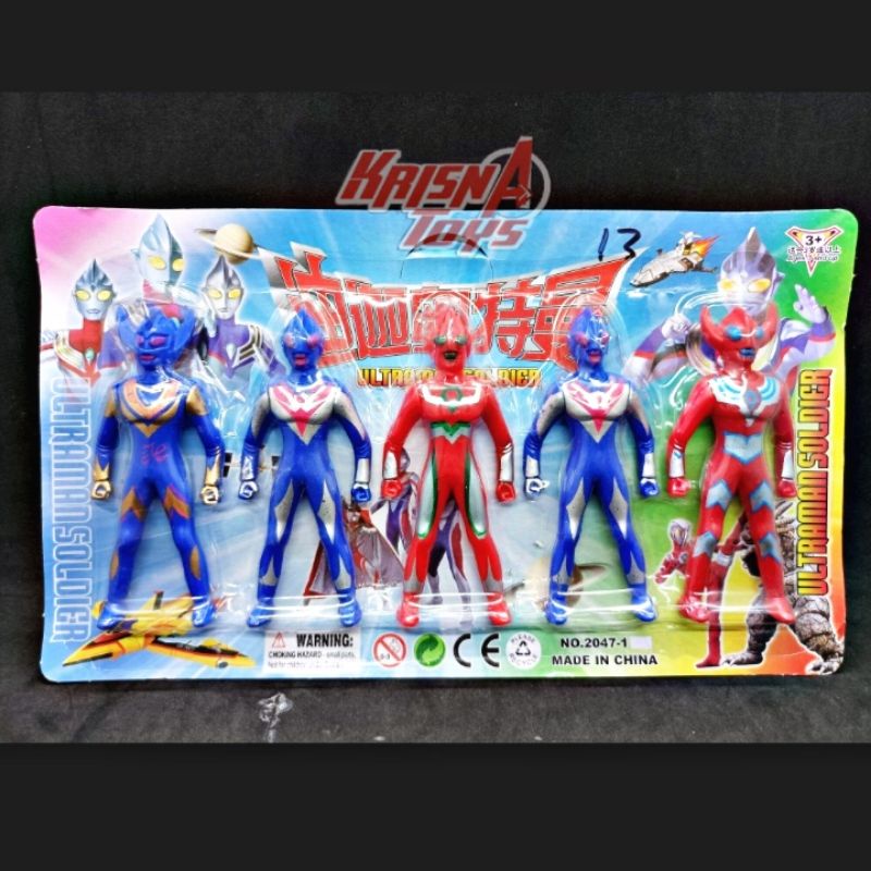 MAINAN ANAK SUPERHERO ULTRAMAN/ULTRAMAN ZERO/ULTRAMAN ORB isi 5pcs