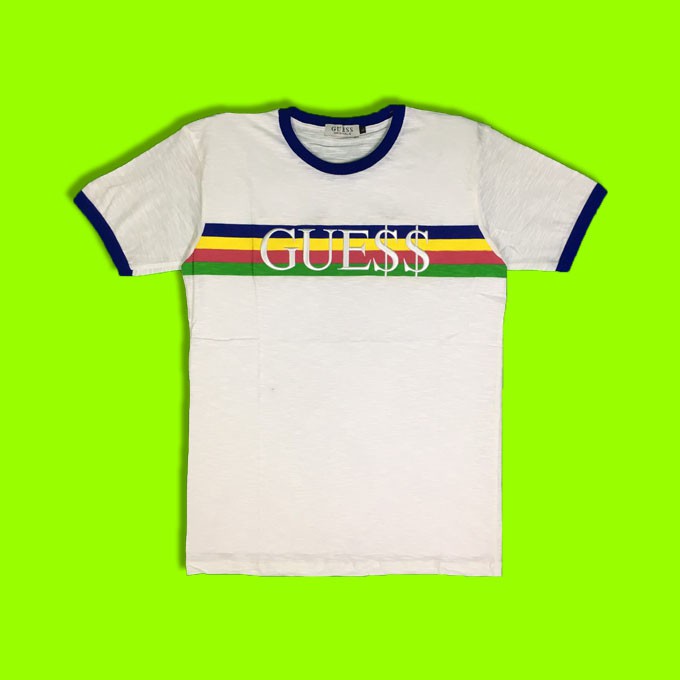 T-SHIRT GUESS X  ASAP ROCKY BLUE PERFECT HIGH 1:1 MIRROR QUALITY