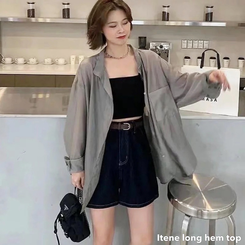 Itene long hem top -Thejanclothes