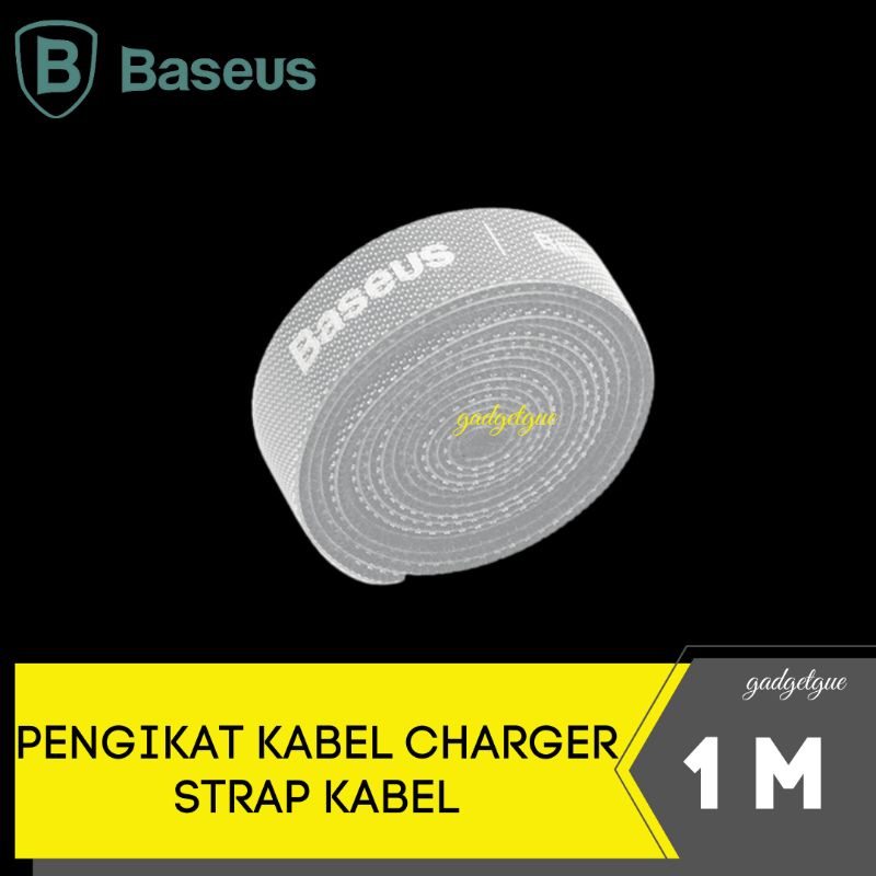 Baseus pengikat Kabel kabel ties velcro kabel Strap Perekat kabel 1 meter original murah kabel strap