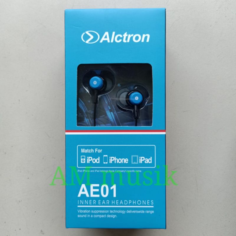 HEADSET EARPHONE ALCTRON AE01 IN EAR MONITORING ORIGINAL