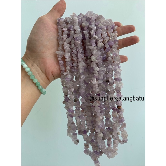 kerikil Batu alam amethyst KECUBUNG MUDA 1cm amethys kalimantan ungu