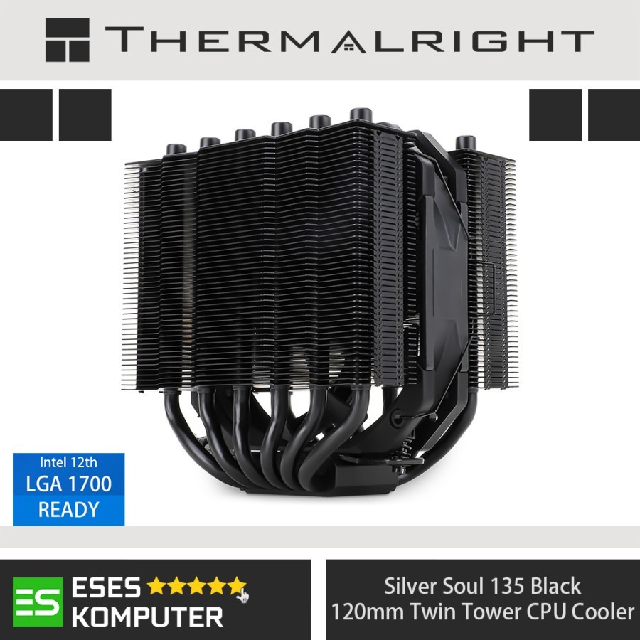 HSF THERMALRIGHT Silver Soul 135 Black | 120mm Twin Tower CPU Cooler