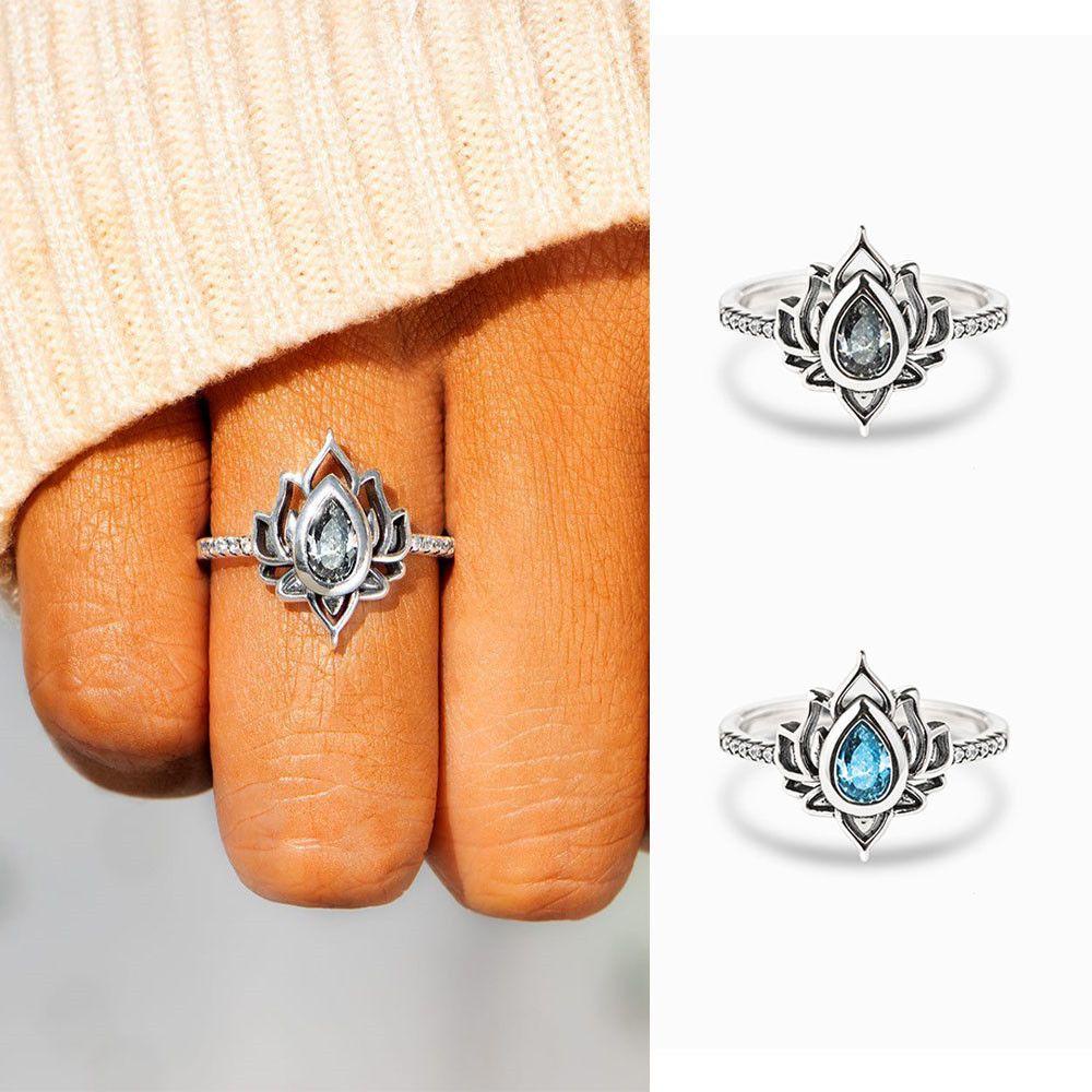 Preva Sapphire Rings Boho Vintage Hadiah Perhiasan Anniversary Wedding Ring