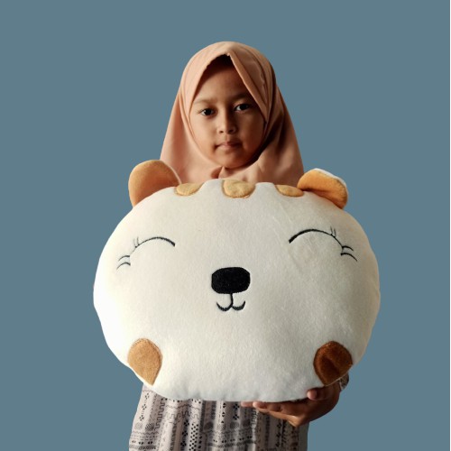 boneka bantal kepala karakter kucing cantik
