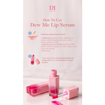 [READY] DEW ME LIP SERUM LIP GLOW GENTLE PEELING LIPGLOW SCRUB PENCERAH BIBIR BY DEWME LIPSERUM PENCERAH BIBIR