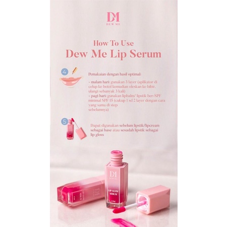 [READY] DEW ME LIP SERUM LIP GLOW GENTLE PEELING LIPGLOW SCRUB PENCERAH BIBIR BY DEWME LIPSERUM PENCERAH BIBIR