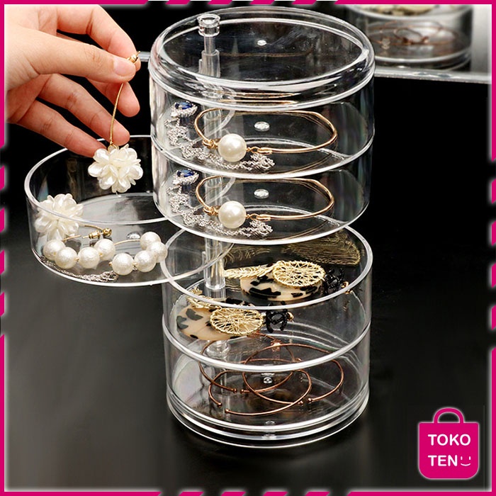 Tokoten - Rak Putar Aksesoris - Rak Anting Acrylic - Rak Putar Akrilik TM005
