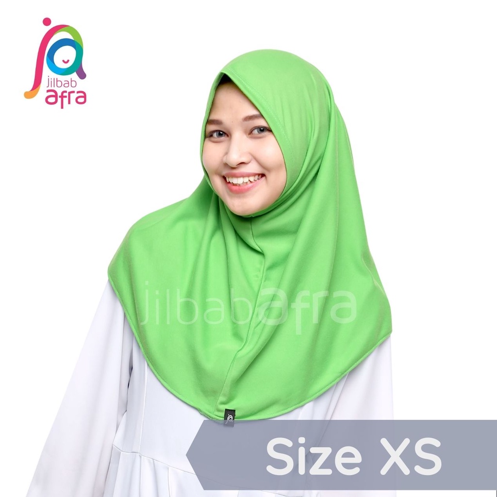 Jilbab Syifa Size XS - Bergo Syiria Non Pet Jilbab Afra (Arfa) - Hijab Instan Bahan Kaos, Adem, Lembut &amp; Nyaman