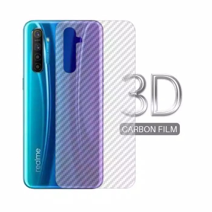 GARSKIN REALME 6 /5/5I/5S/3/3 PR0/C2/C12/NARZO A1k BACK SKIN CARBON ANTI GORES