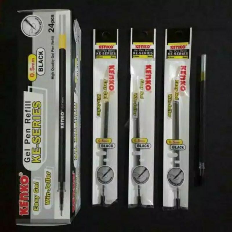 

KENKO Gel Pen Refill KE-SERIES hitam 1 BOX / 24 Pcs