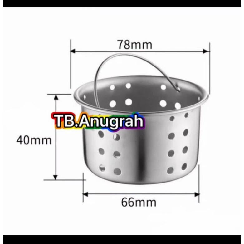 SARINGAN AFUR STAINLESS/KERANJANG BAK CUCI PIRING/ SARINGAN SAMPAH WASTAFEL BAK CUCI PIRING