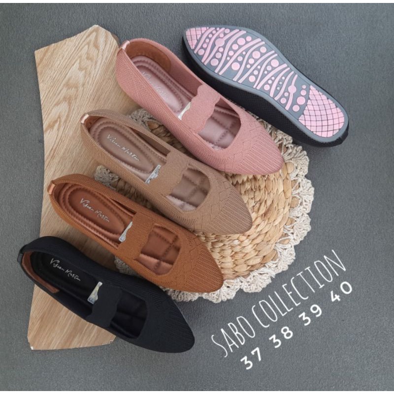 Sepatu Flat Bahan Rajut Vision Martin