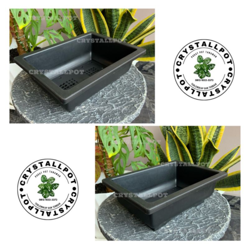 pot bunga tanaman ceper NKT BONSAI 01 HITAM - NKT BONSAI 01 HITAM