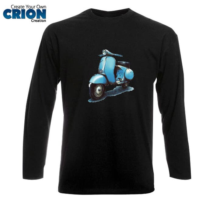 Kaos Lengan Panjang - Blue Vespa - By Crion