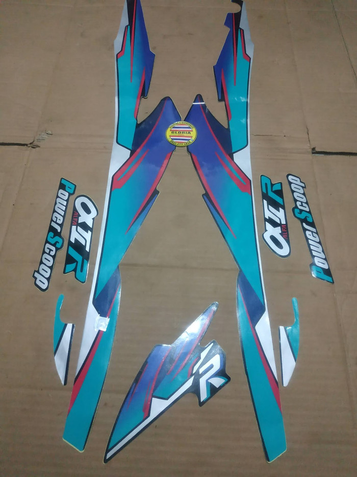 Striping List Body Yamaha Alfa 2R Tahun 1995 1996 - Silver Biru