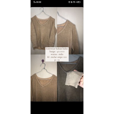 thrift knitwear murah