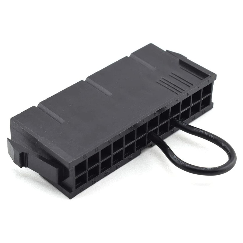 Btsg 24Pin ATX PC Power On/Off Saklar Jumper Bridge Adaptor 4.5x2.2cm/1.77x0.87in