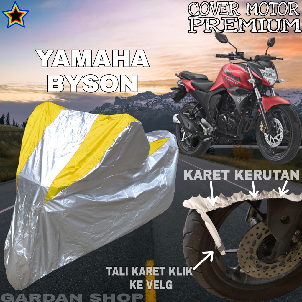 Sarung Motor YAMAHA BYSON Silver KUNING Body Cover Yamaha PREMIUM