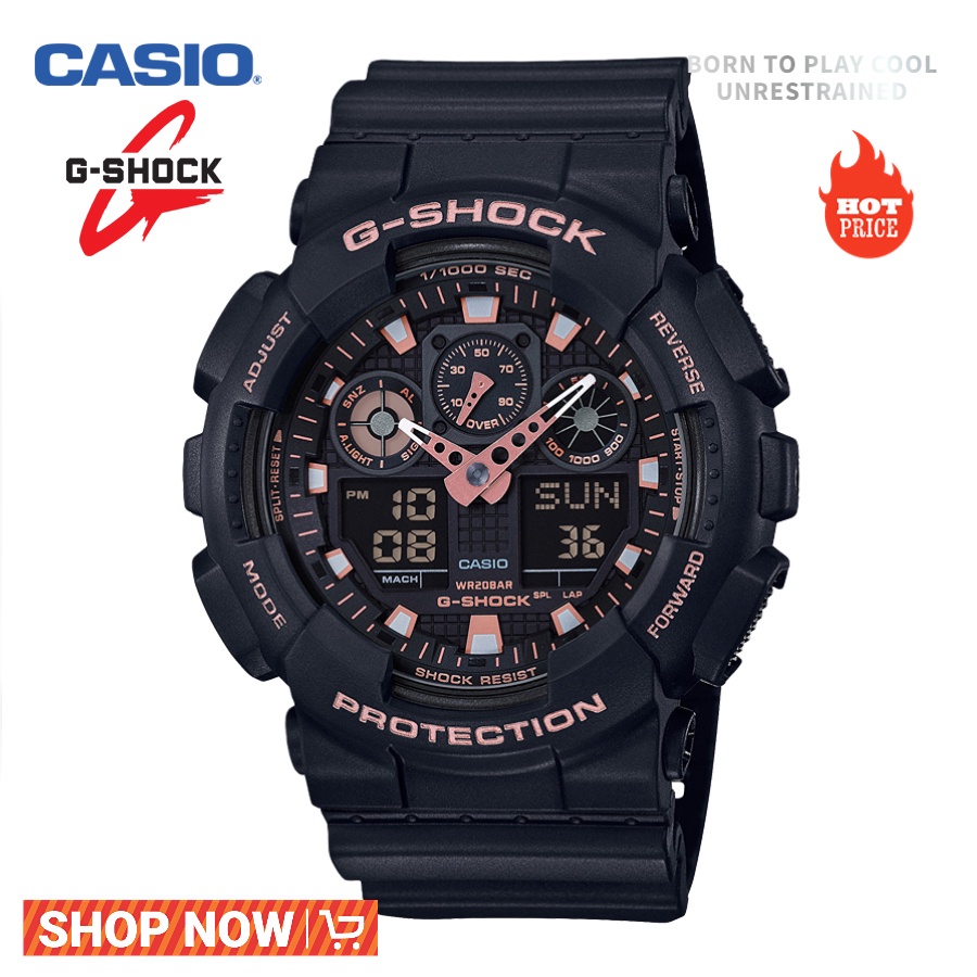 100% original Casio jam tangan casio  pria g shock GA-100GBX
