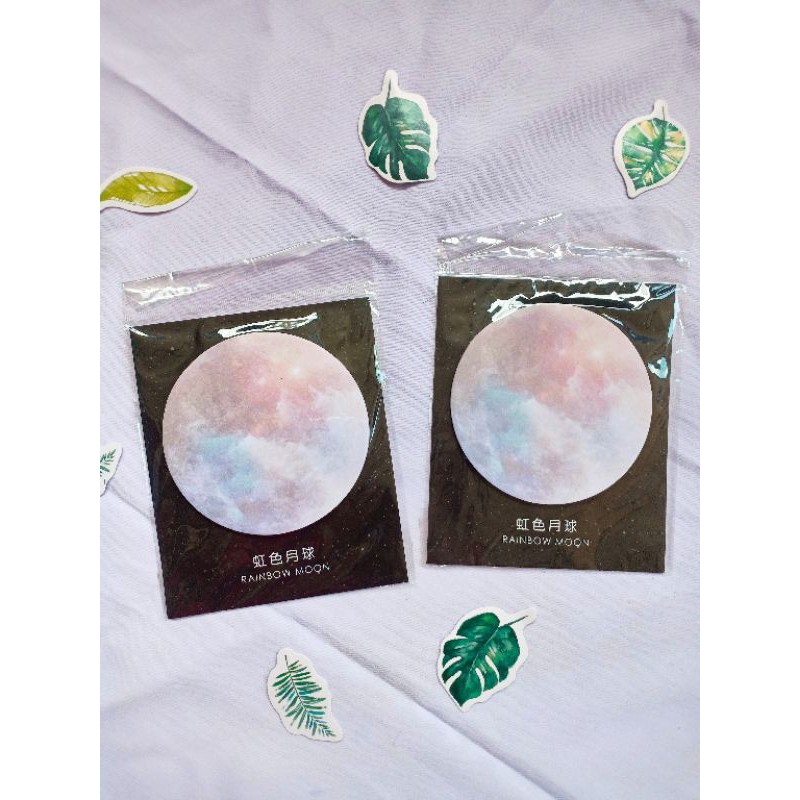 

-sticky notes bentuk bulan rainbow-