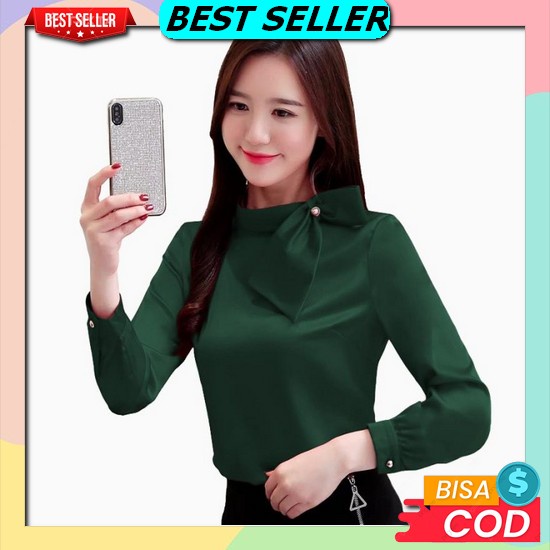 Baju Kemeja Hem Pakaian Busana Blouse Atasan Flanel Flannel Wanita Cewek Perempuan Remaja Gadis Cewe