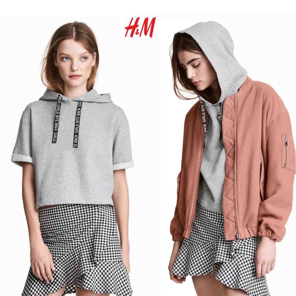 short sleeve hoodie h&m