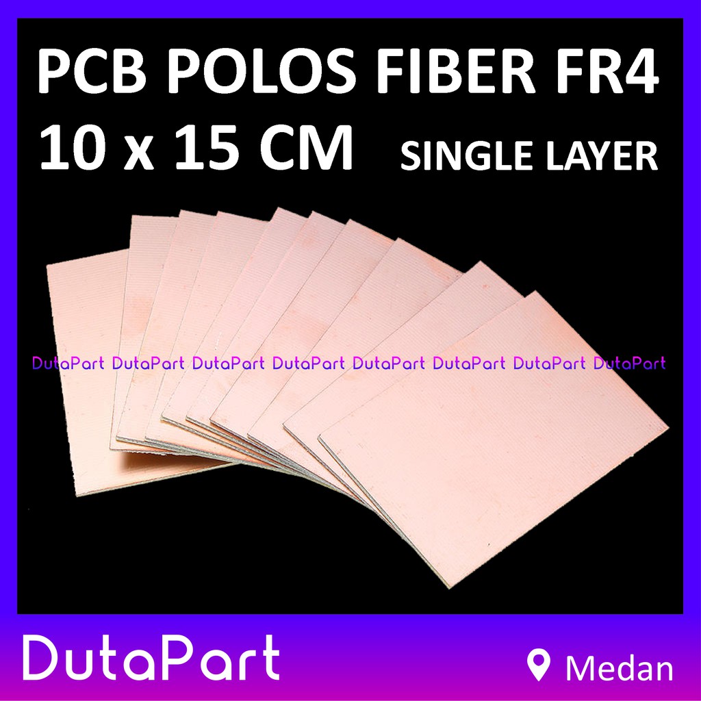 10x15 cm PCB Polos Fiber FR4 Satu Sisi Single Layer 10*15 Kualitas Bagus