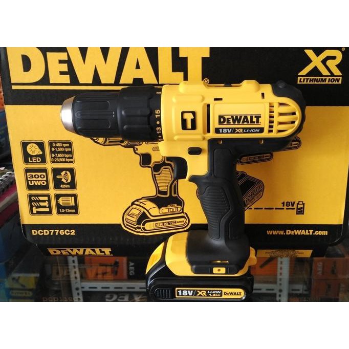 Diskon Dcd776C2 Cordless Hammer Impact Drill Dewalt Mesin Bor Baterai Dcd 776 Terbaru