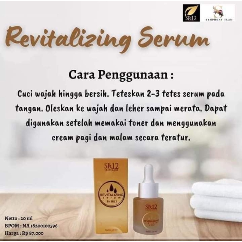 Revitalizing Serum SR12 - Serum Bopeng - Serum Pengecil PoriPori Wajah Ampuh - Serum Pengecil Pori