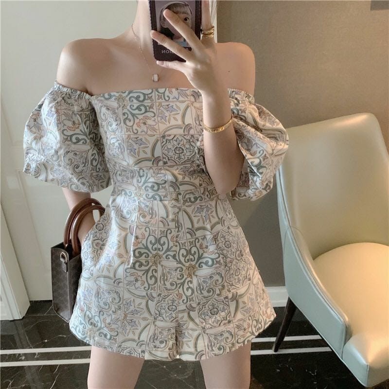 𝐑𝐄𝐀𝐃𝐘 𝐒𝐓𝐎𝐂𝐊 𝐒𝐀𝐅 - SALLY bohemian jumpsuit woman premium / casual playsuit / korean summer set / beac