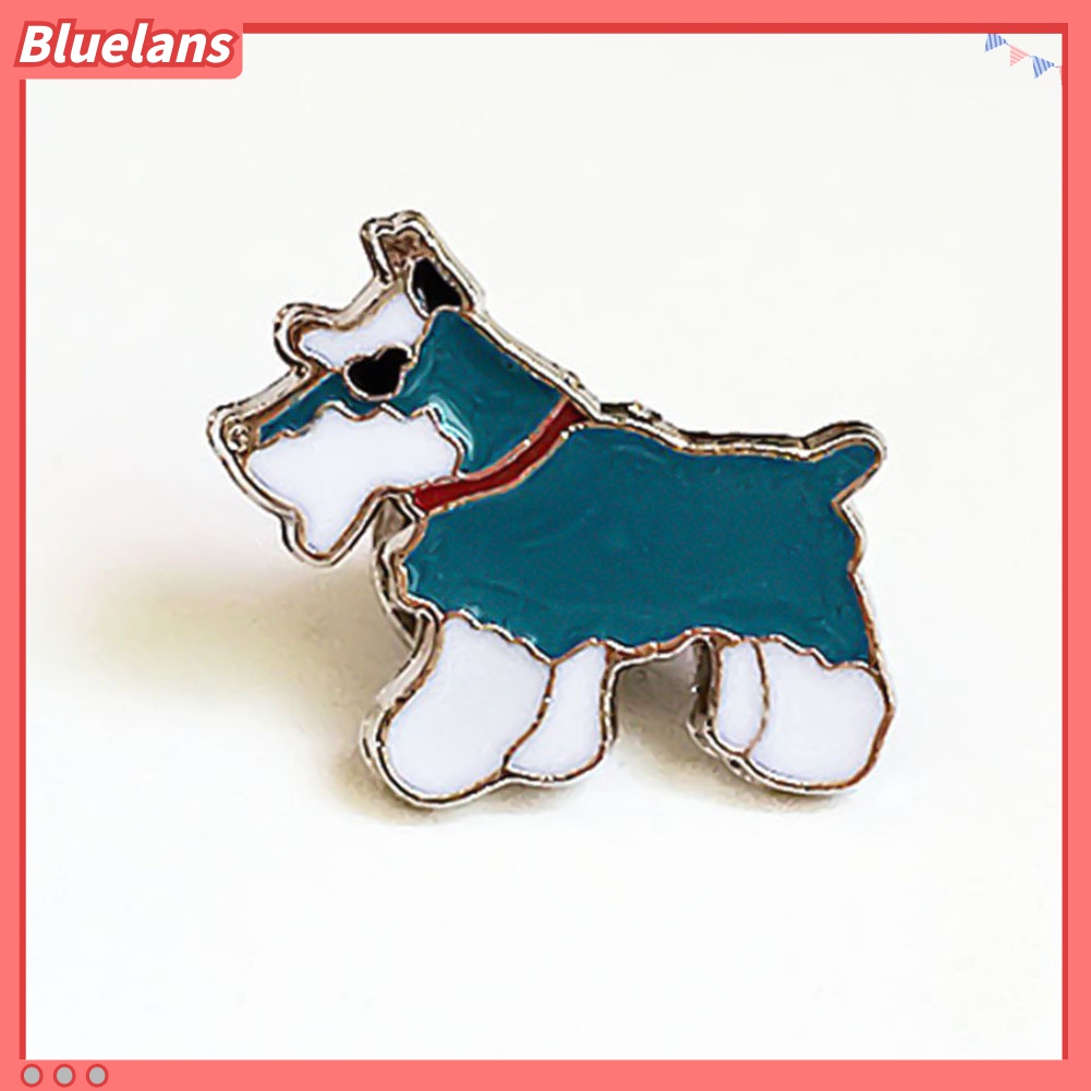 Bros Pin Enamel Bentuk Hewan Anjing Lucu Untuk Kerah Jaket Kemeja