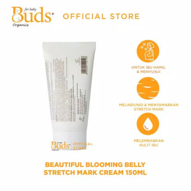 Buds Organics BCO - Beautiful Blooming Belly Stretch Mark Cream 150ml - Krim Stretch