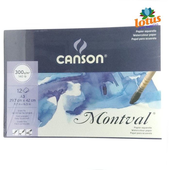 

Sketsagambar- Canson Montval A3 300Gsm 12 Sheets - Watercolor Paper -Buku-Gambar-Sketsa.