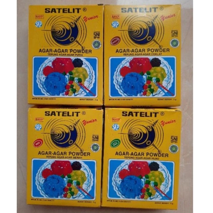 

1 BOX TEPUNG AGAR AGAR SATELIT 5gr / TEPUNG AGAR BENING WARNA / AGAR POWDER