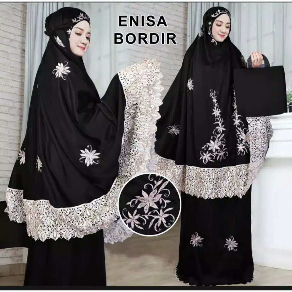 mukena enisa bordir Mukena Luna Maya Dewasa Renda Bordir Terbaru 2022