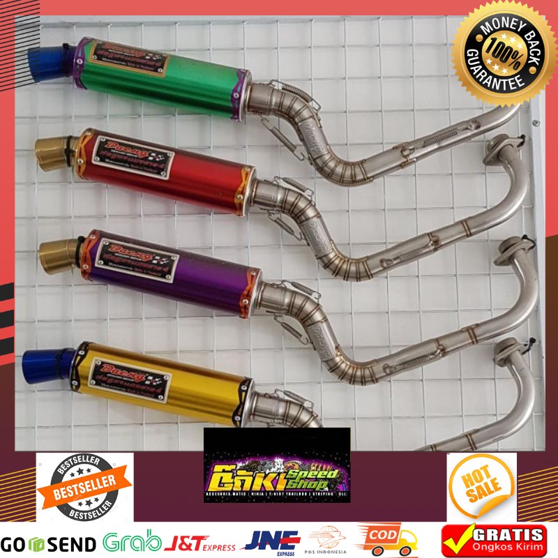 New TermurahKnalpot daeng Mio 155cc, 200cc, 300cc, knalpot drug mio
