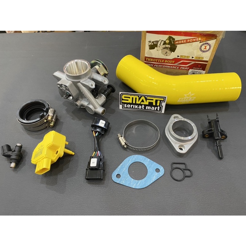 THROTTLE BODY CRF 150 BRT RACING / THROTTLE BODY BRT SUPER FLOW DOUBLE INJECTION